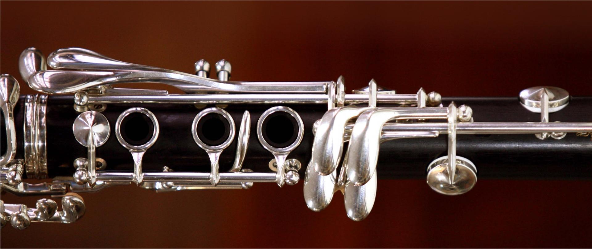 Zdjęcie przedstawia fragment klarnetu