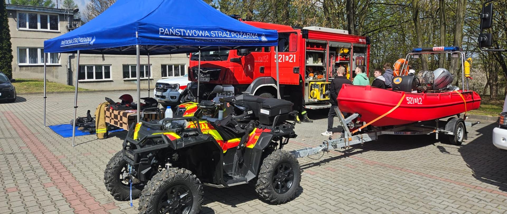 Pokazy sprzętu w Zespole Szkół im. Emila Godlewskiego w Piotrkowicach Małych