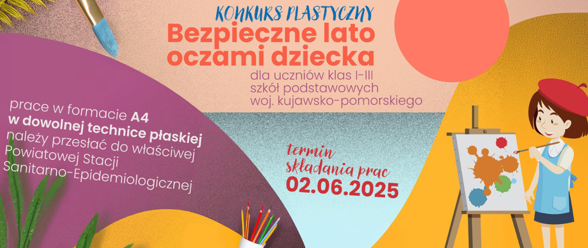 Konkurs plastyczny - Bezpieczne lato oczami dziecka