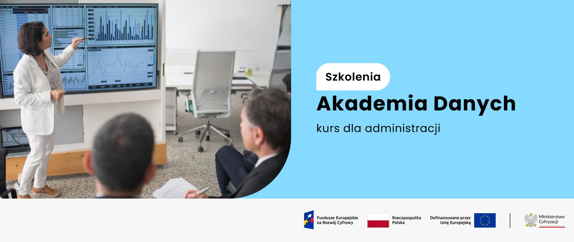 Na zdjęciu widnieje napis: Szkolenia_-_Akademia_Danych_kurs_dla_administracji