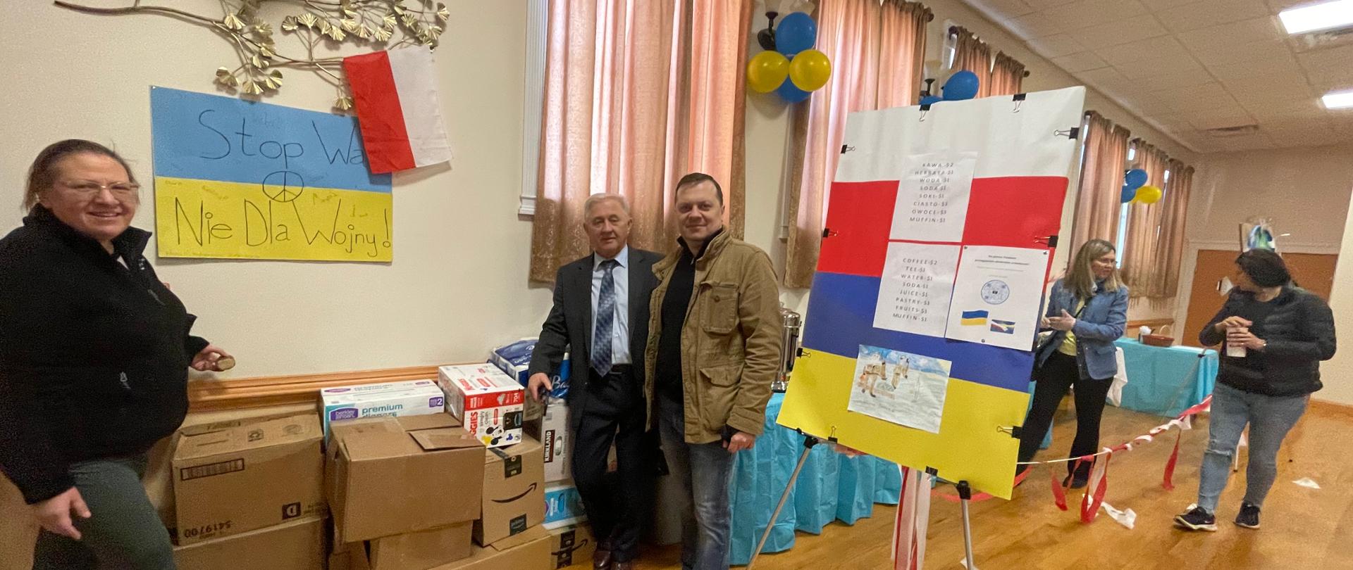 Pomoc Ukrainie - akcja Polonii w Bostonie.