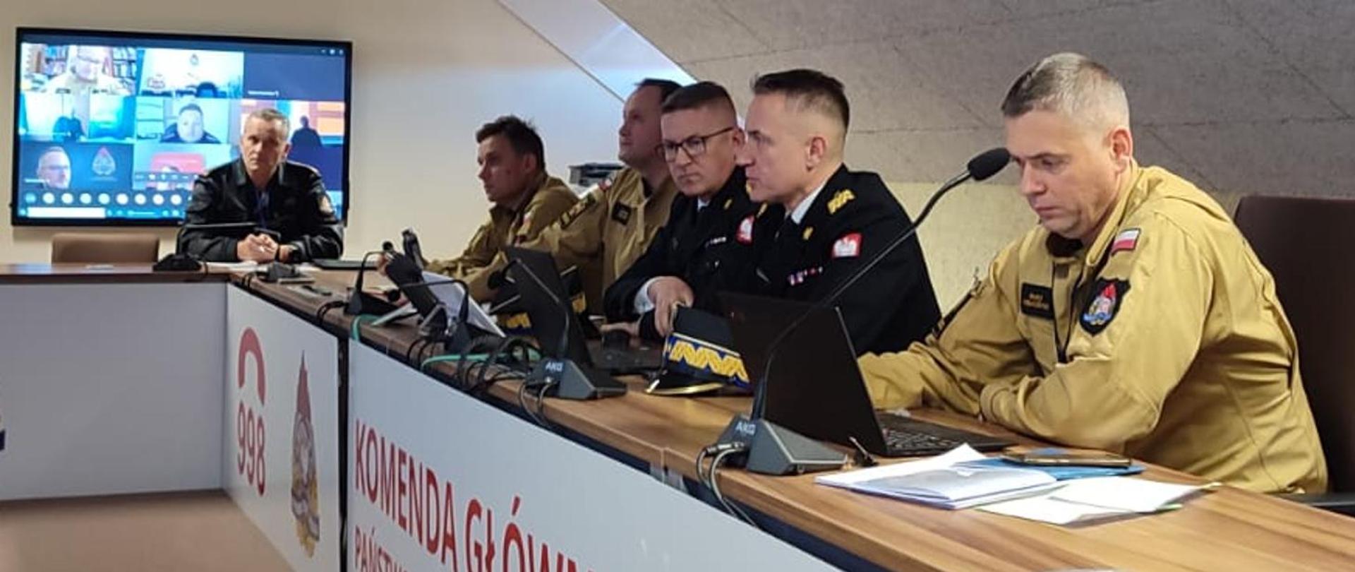 Wideokonferencja komendanta głównego PSP