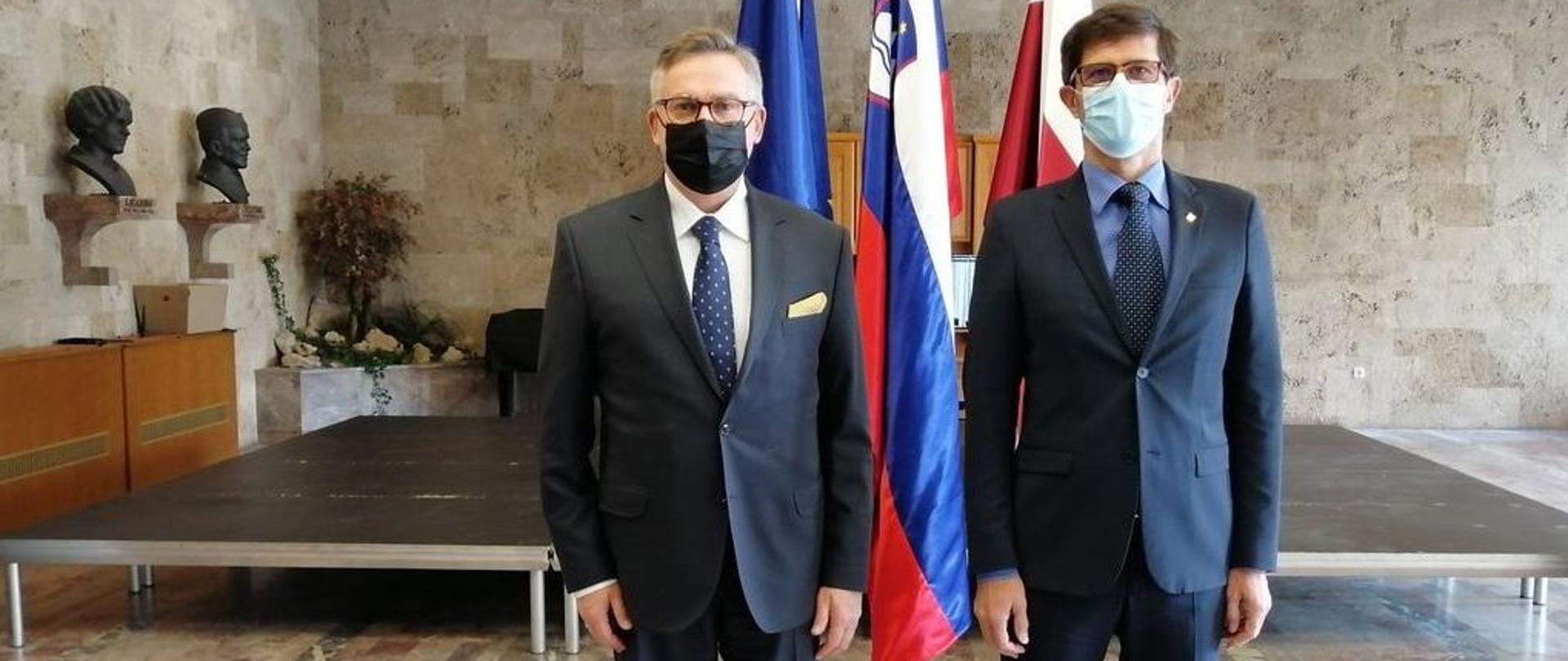Ambasador RP Krzysztof Olendzki i Burmistrz Kranja Matjaž Rakovec