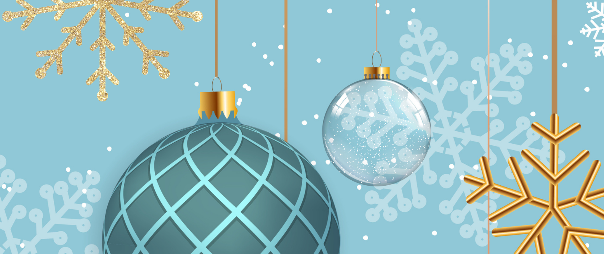 Plakat z elementami świątecznymi taki jak bombki i złote gwiazdki. Z lewej strony umieszczono napis "Serdecznie zapraszamy na koncert klasy fortepianu p. Iryny Bojczuk, klasy skrzypiec p. Anny Bojczuk, klasy gitary p. Tomasza Bojczuka, 15 grudnia (piątek), godz. 16:30, Sala Koncertowa".