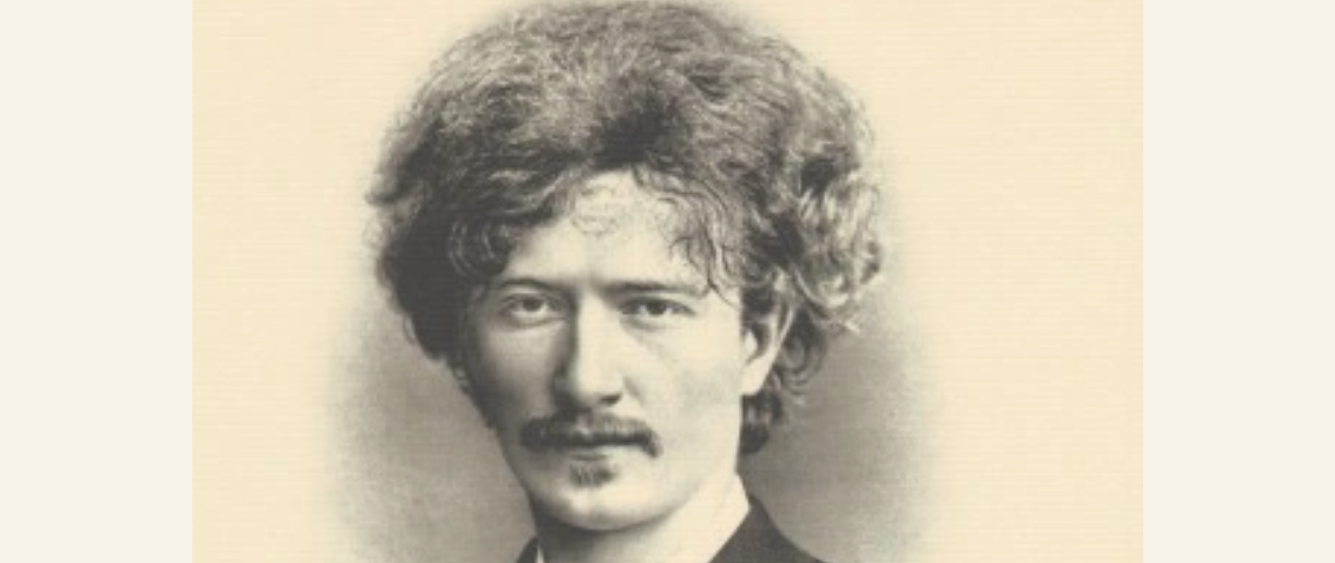 Głowa Ignacego Jana Paderewskiego na białym tle