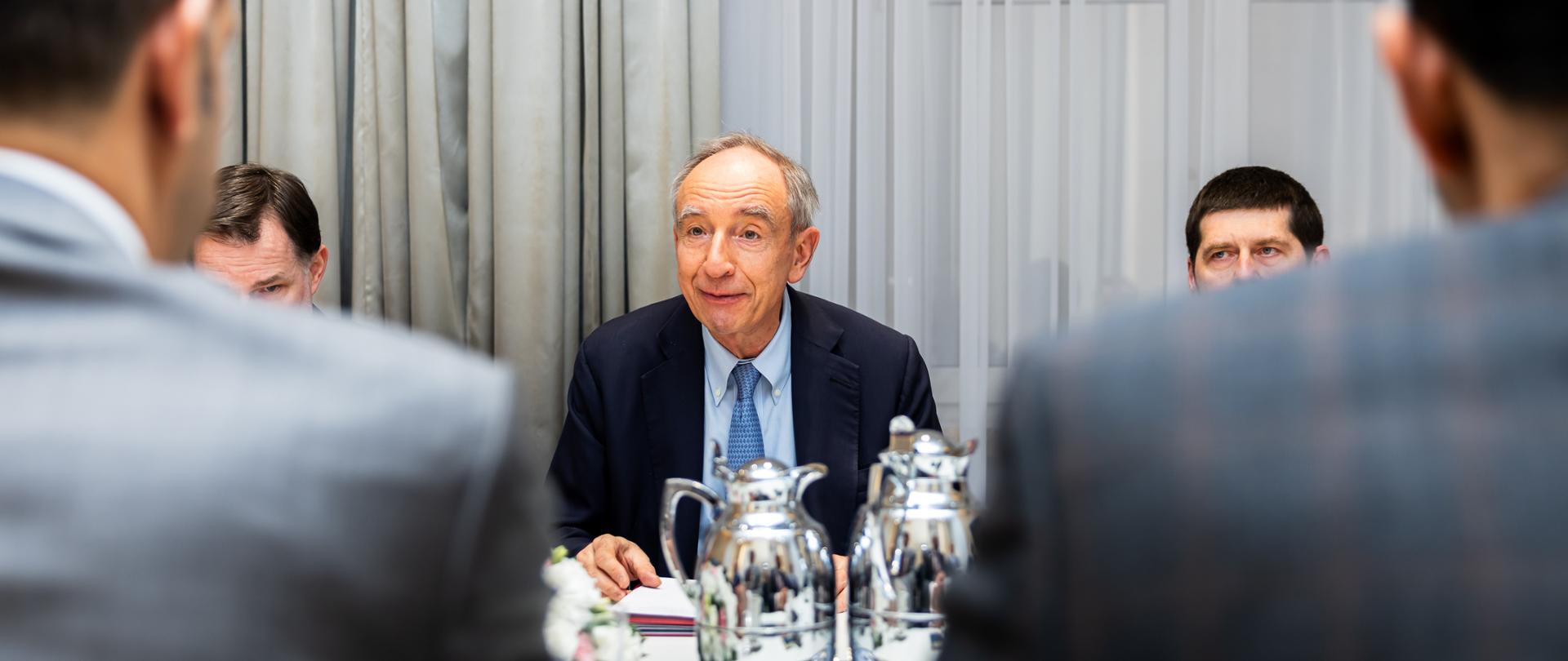 Spotkanie wiceministra Władysława Teofila Bartoszewskiego z Ministrem Stanu ds. handlu Zjednoczonych Emiratów Arabskich 