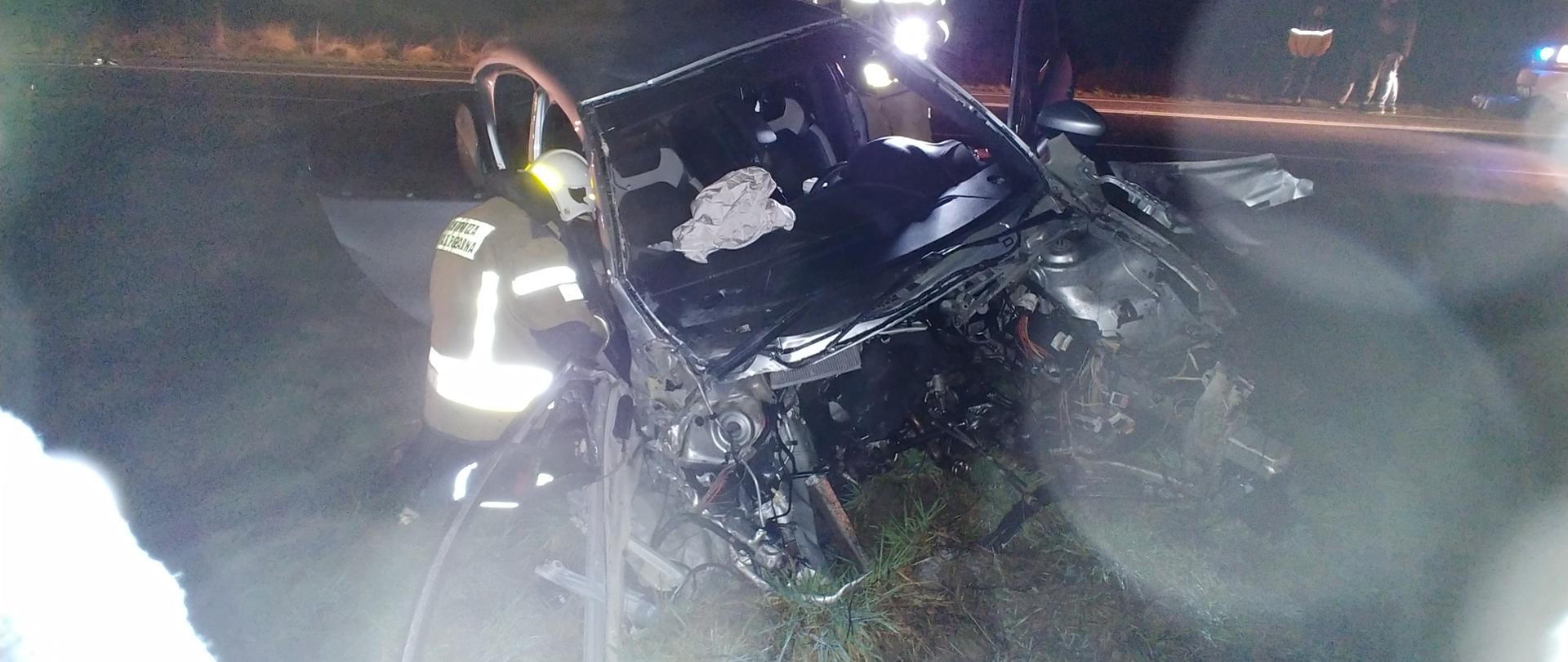 Wypadek na drodze powiatowej 1289D