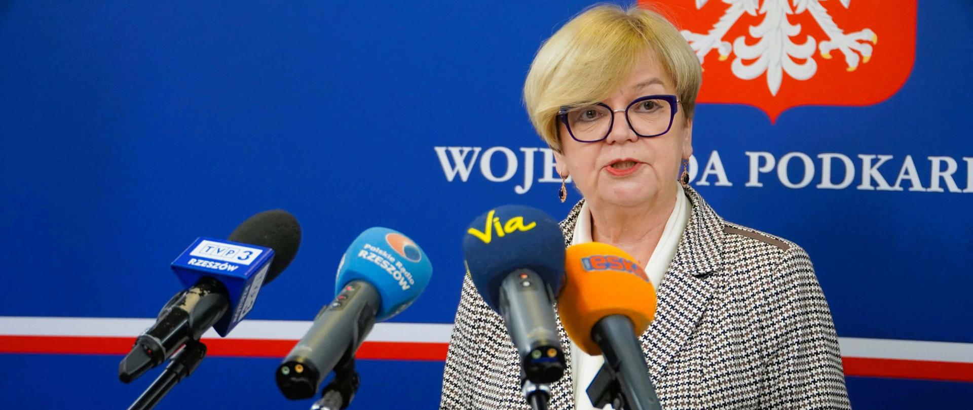 Zdjęcie przedstawia wojewodę podkarpackiego Teresa Kubas-Hul