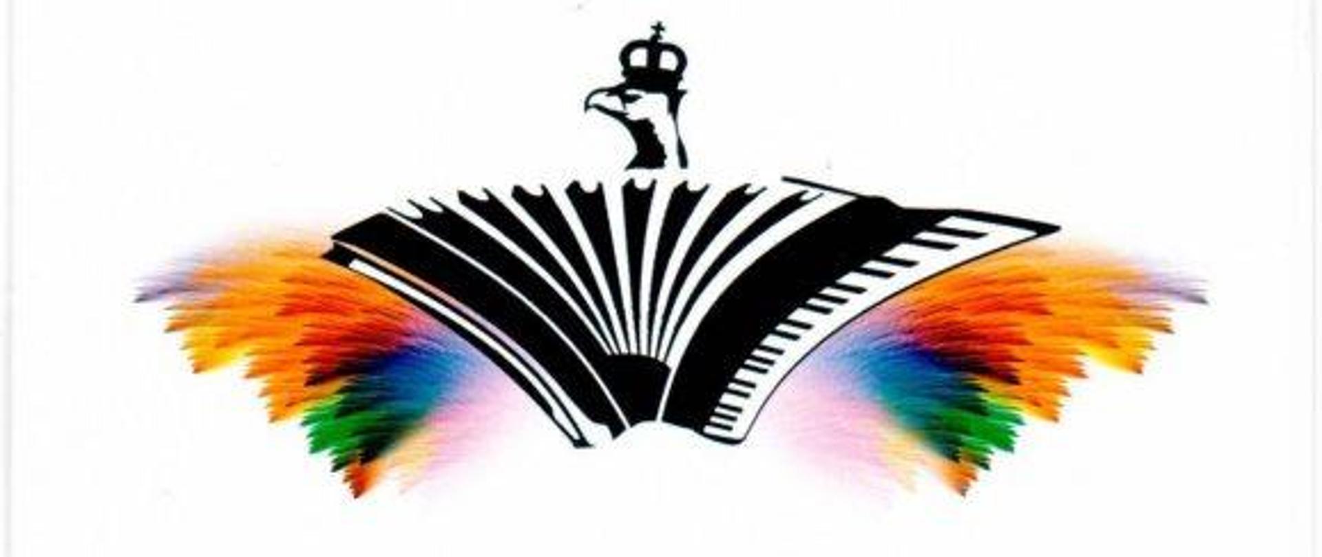 Grafika akordeon z głową orła