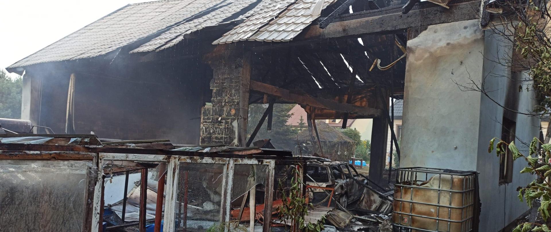 Wybuch gazu w budynku gospodarczym w miejscowości Pradła