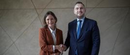 Spotkanie wiceministra Konrada Wojnarowskiego z wiceminister Marią Varteressian w Muzeum Polin