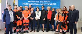 Spotkanie wiceminister zdrowia Katarzyna Kacperczyk w zespole Opolskiego Centrum Ratownictwa Medycznego