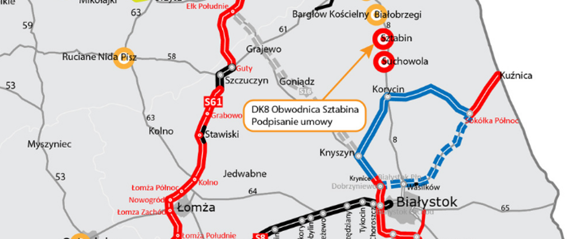 Podpisanie umowy na P&B obwodnicy Sztabina