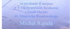 Dyplom Michała Rąpały