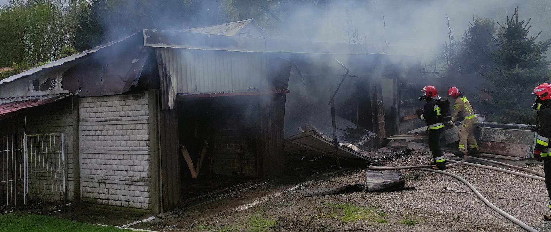 Pożar garażu w miejscowości Cło