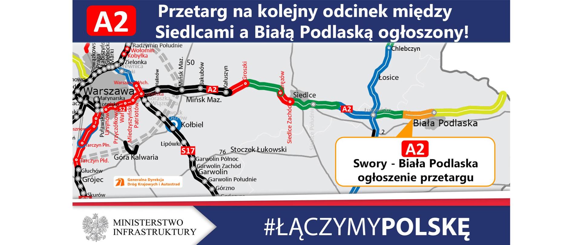 Przetarg na realizację A2 Swory - Biała Podlaska - infografika