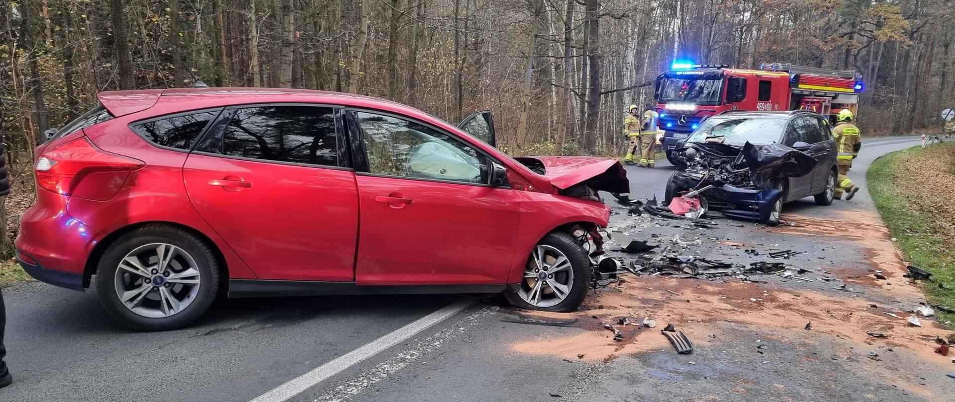 Poważny wypadek na DW 405 pomiędzy Korfantowem a Sowinem