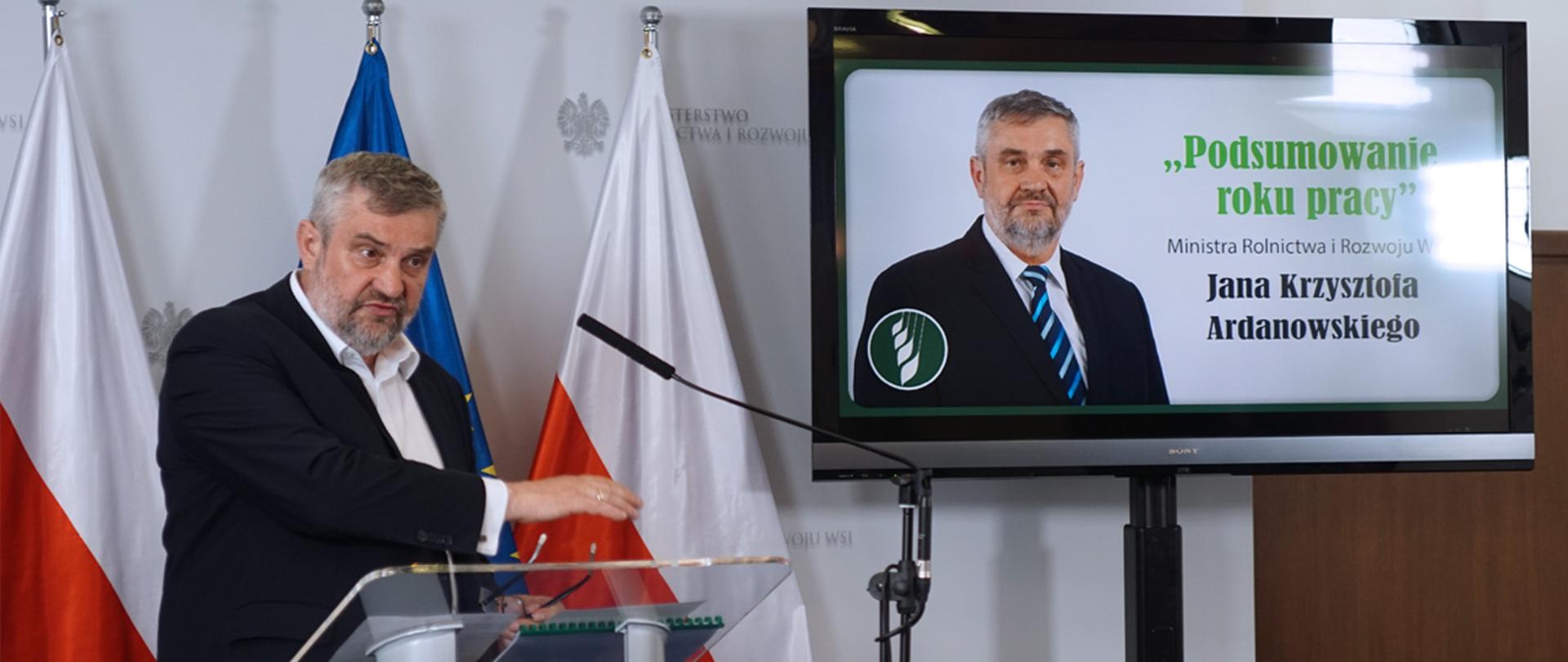 Podsumowanie roku pracy Ministra Ardanowskiego podczas konferencji prasowej