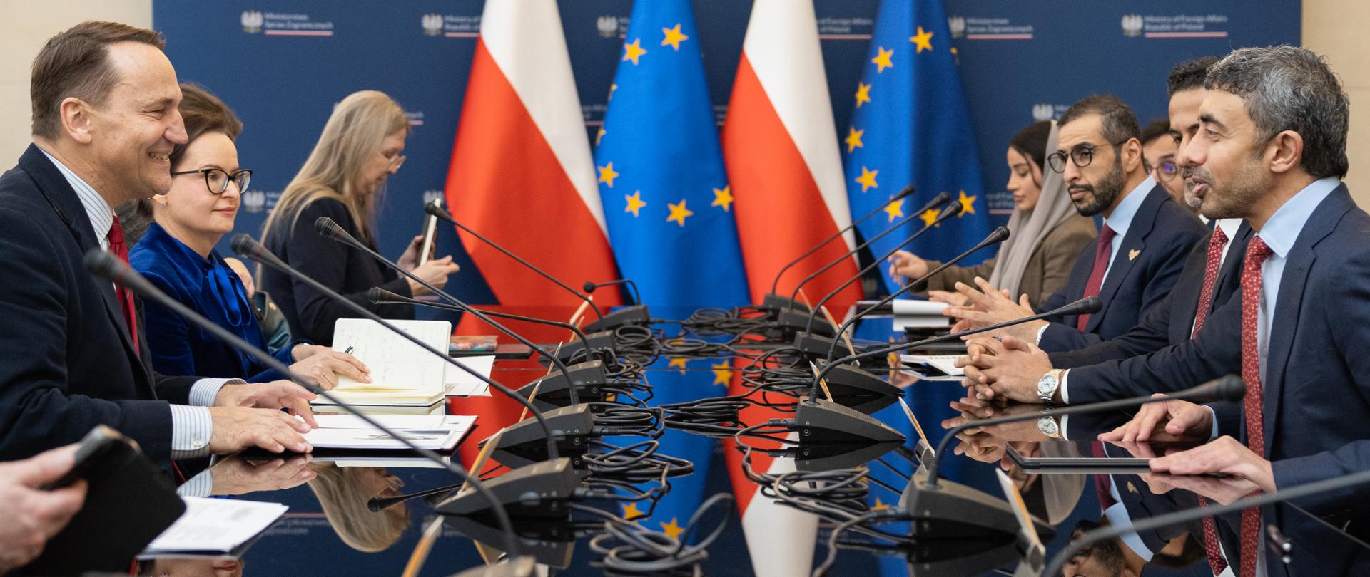 Spotkanie wicepremierów, szefów dyplomacji Polski i Zjednoczonych Emiratów Arabskich na temat sytuacji na Bliskim Wschodzie