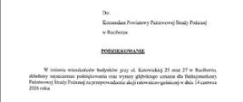 Podziękowania od Mieszkańców