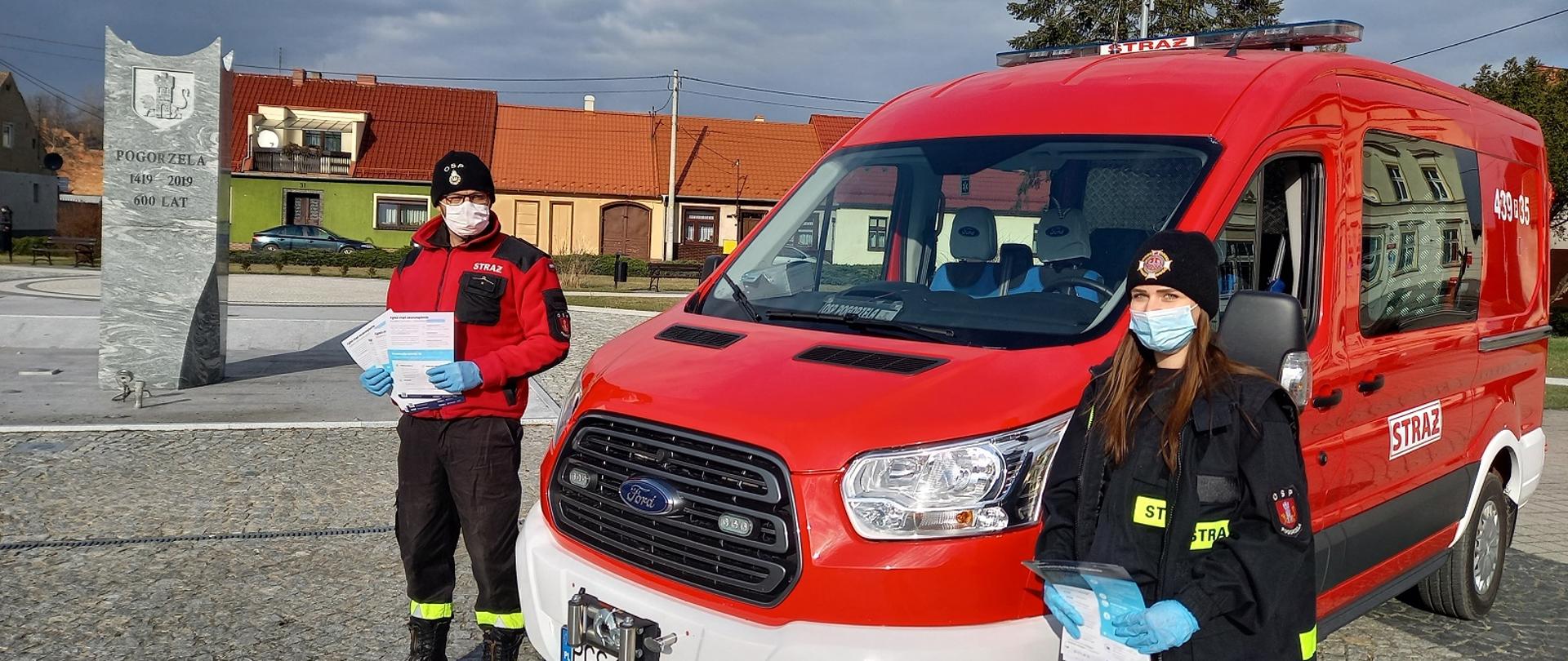 Kolportaż ulotek informacyjnych na temat profilaktyki oraz szczepień przeciwko COVID-19