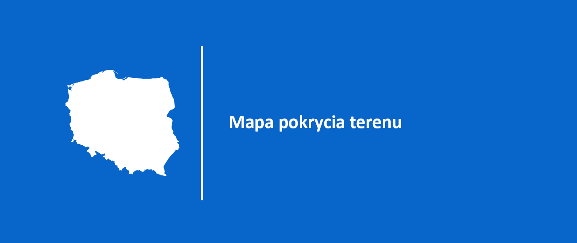 Na niebieskim tle napis Mapa pokrycia terenu