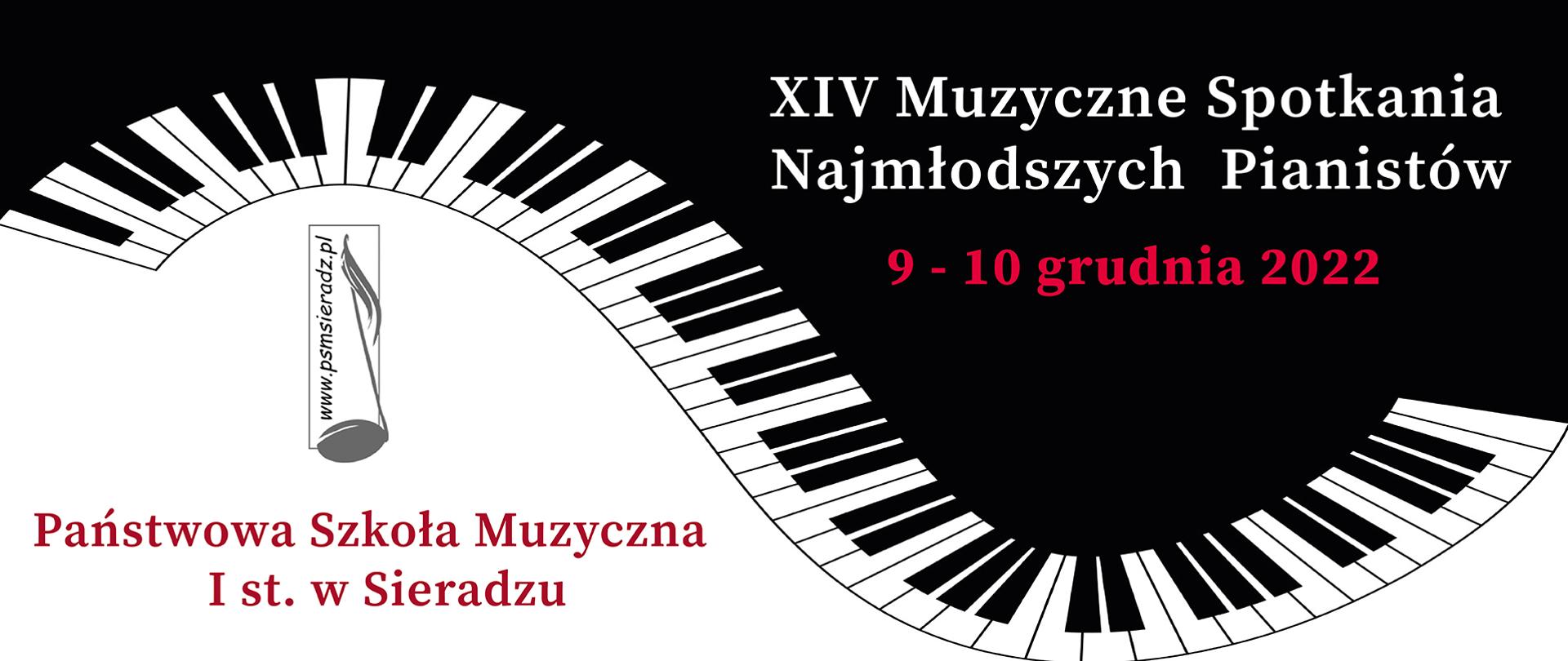 Plakat XIV Muzycznych Spotkań Najmłodszych Pianistów 