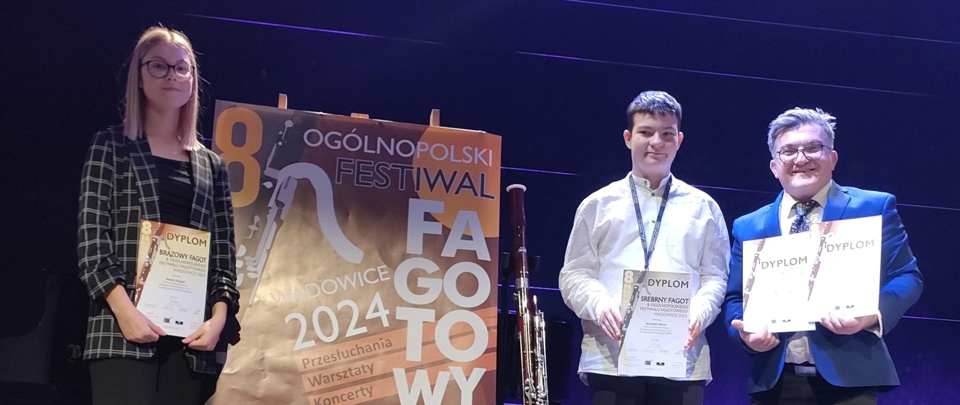 uczniowie naszej szkoły podczas 8 Ogólnopolskiego Festiwalu Fagotowego w Wadowicach