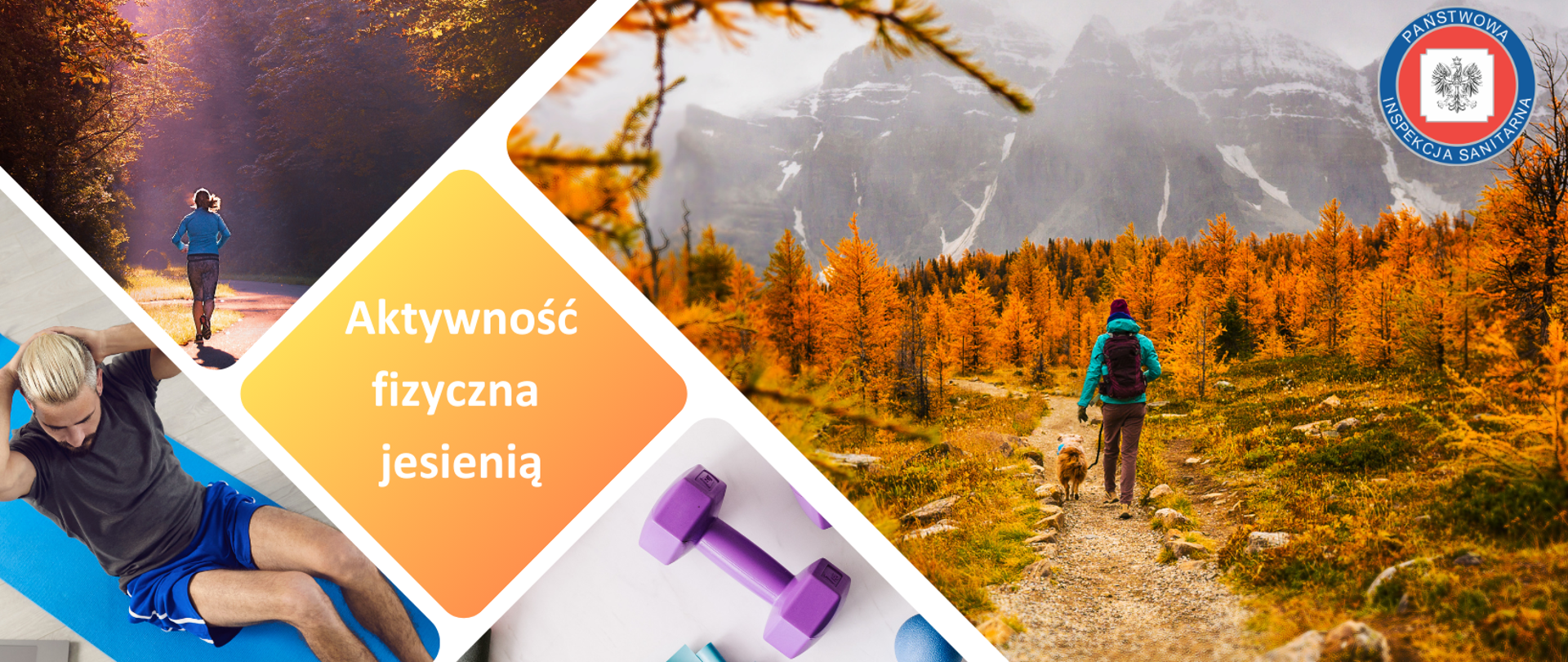 Infografika przedstawia sposoby na spędzenie aktywnie czasu: ćwiczenia w domu, spacery i bieganie na świeżym powietrzu
