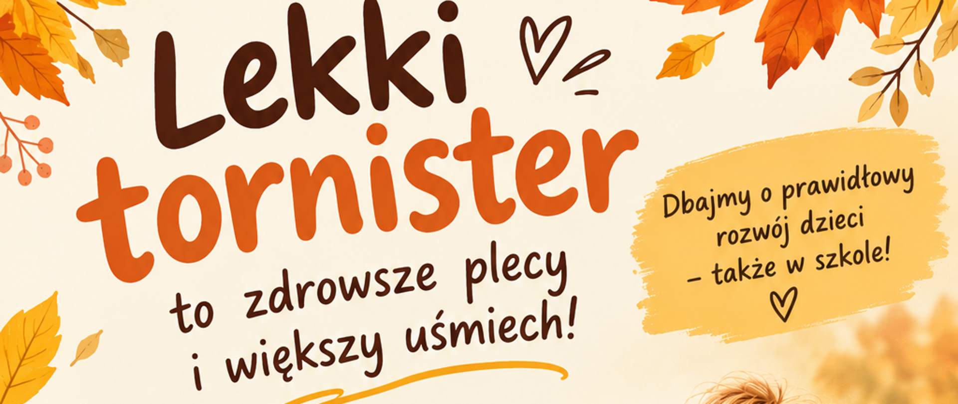 Plakat lekki tornister