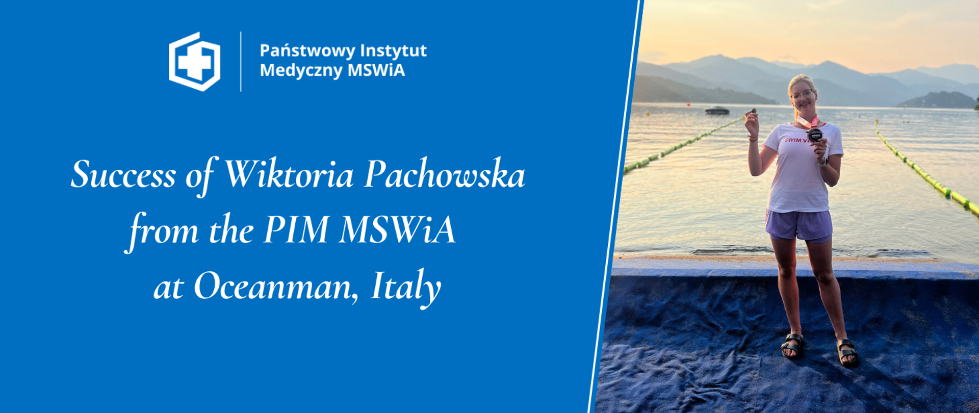 Success of Wiktoria Pachowska from the PIM MSWiA at Oceanman, Italy 