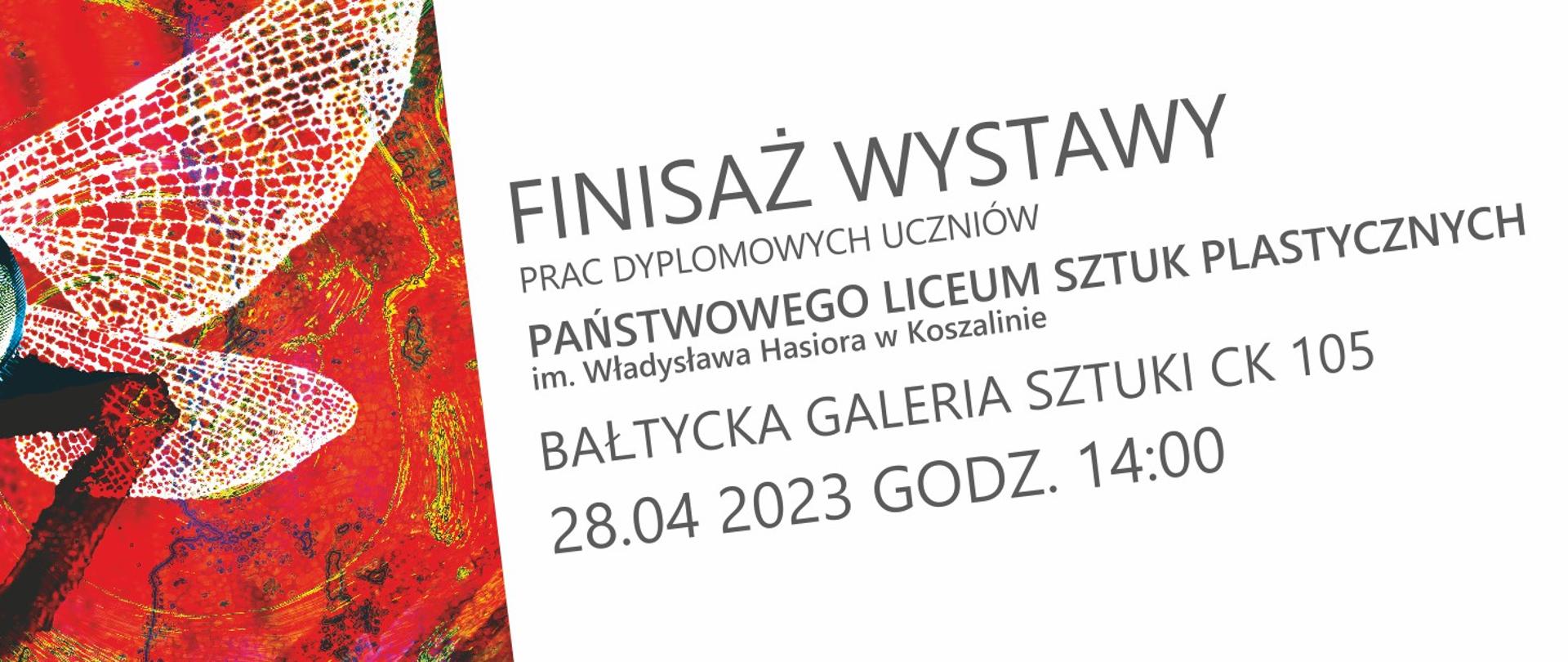 Informacja na temat finisażu wystawy Dyplomy 2023