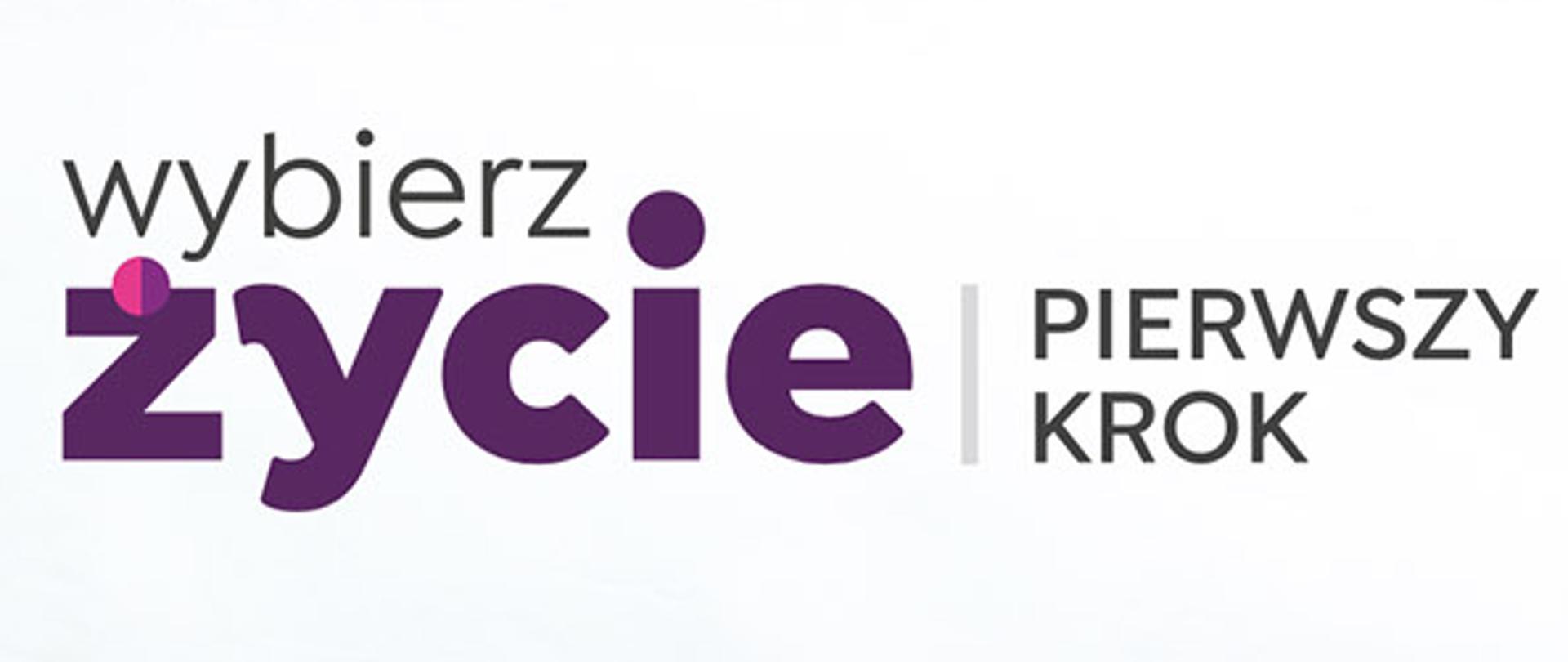 Napis Wybierz życie - pierwszy krok