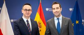 Minister infrastruktury Dariusz Klimczak z ministrem gospodarki, handlu i przedsiębiorczości Hiszpanii Carlosem Cuerpo Caballero