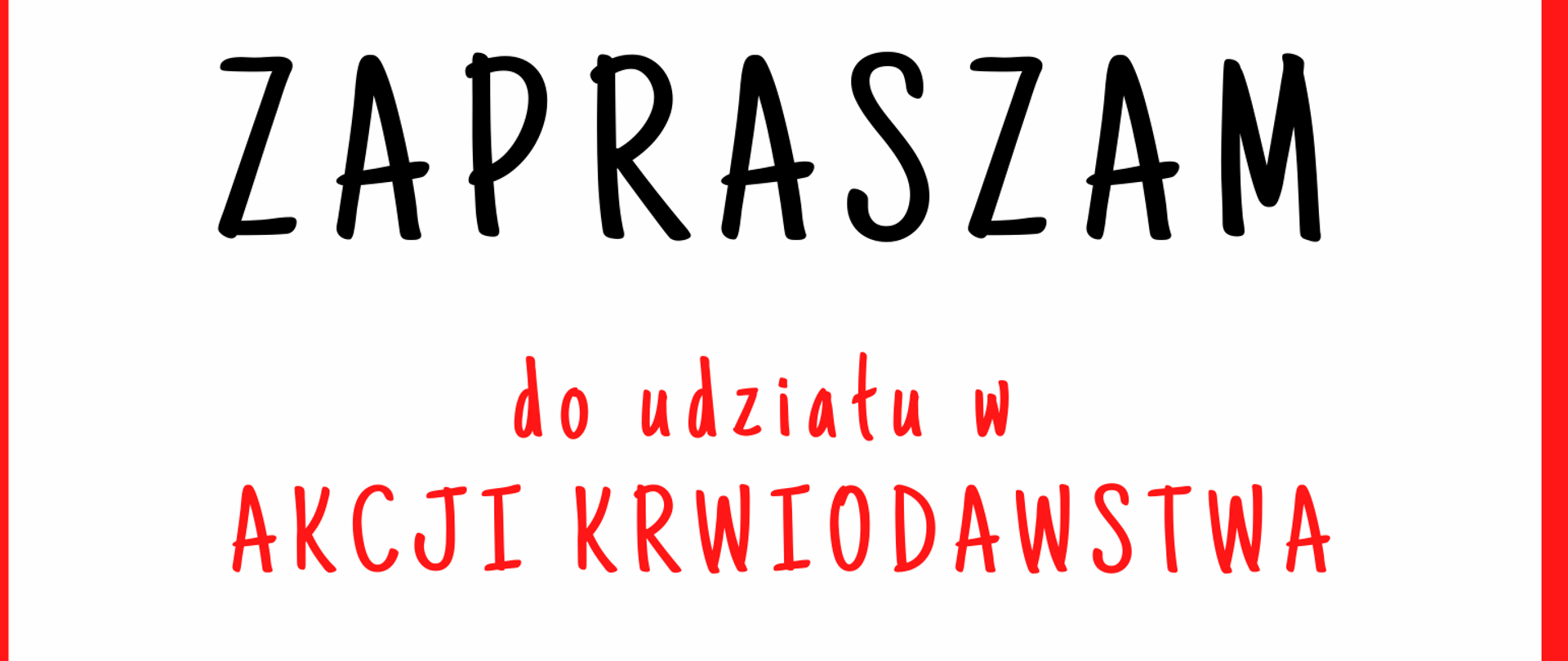 Plakat promujący akcję krwiodawstwa