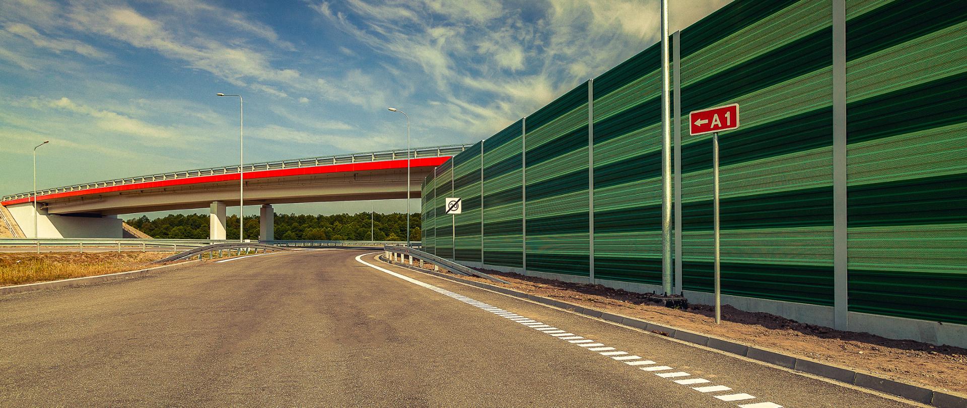 Ekrany akustyczne w ciągu autostrady A1