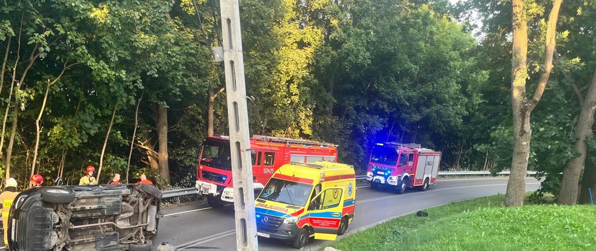 Działania ratownicze w miejscowości Kurozwęki.