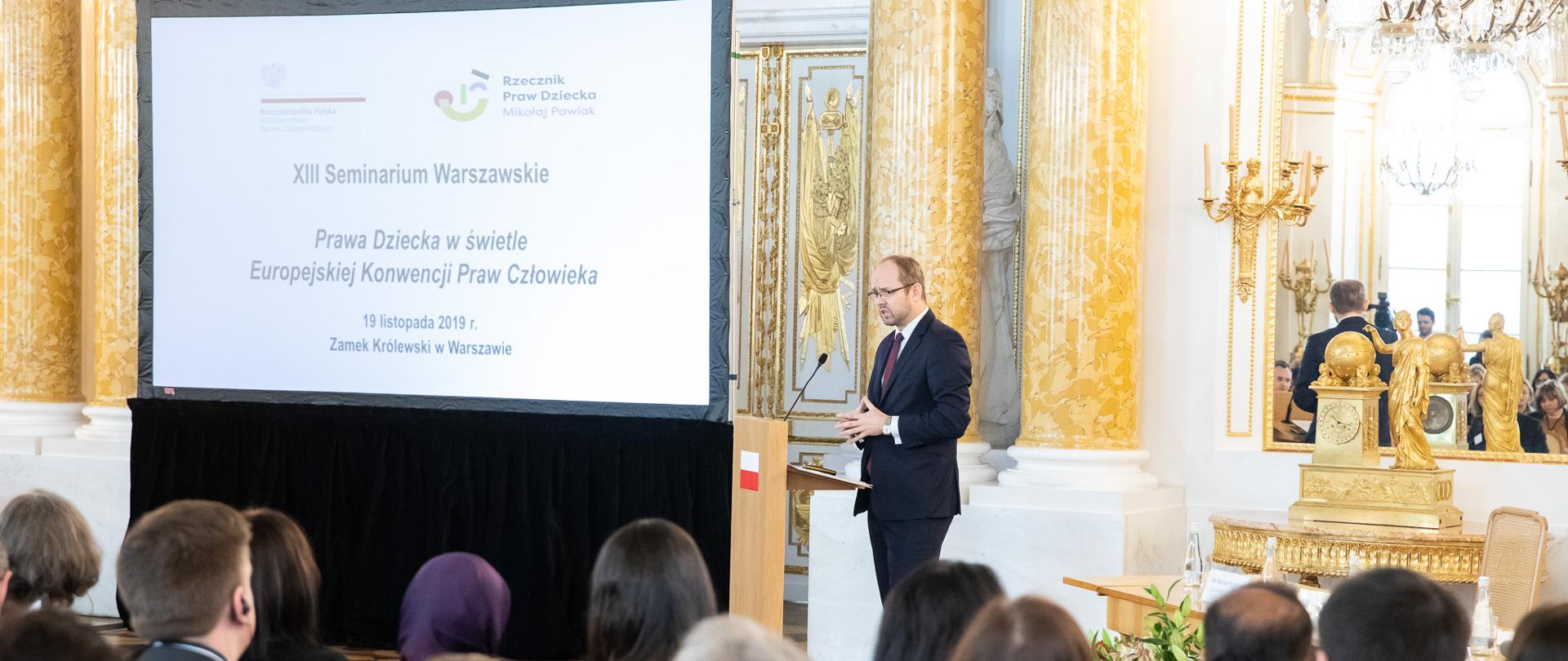 Deputy Minister of Foreign Affairs Marcin Przydacz opens 13th Warsaw Seminar