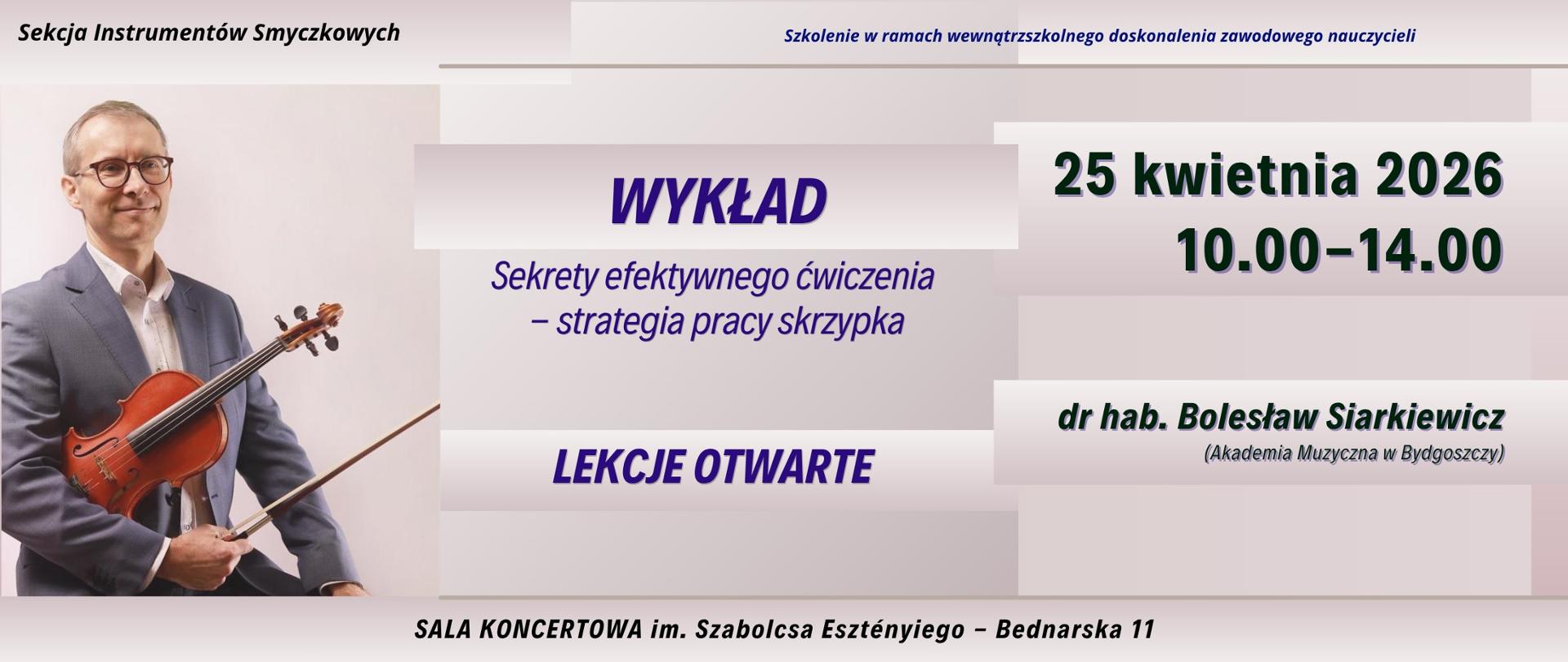 Baner - 2026-04-25 - Bolesław Siarkiewicz - warsztaty skrzypcowe