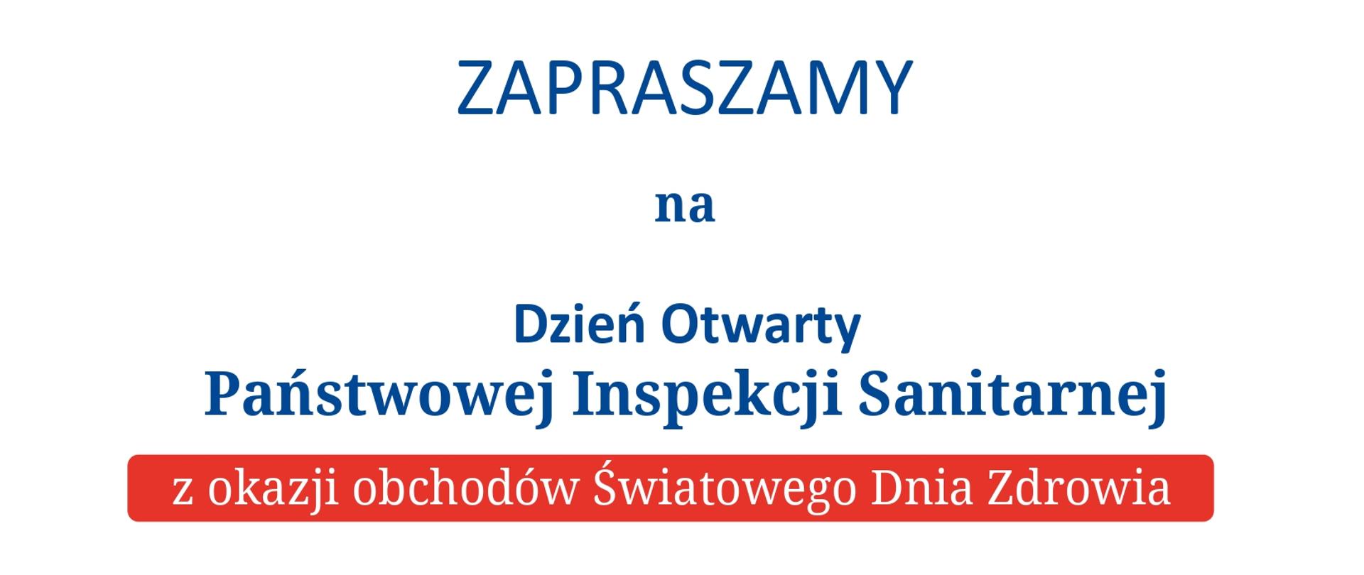 Zaproszenie na Dzień Otwarty Państwowej Inspekcji Sanitarnej