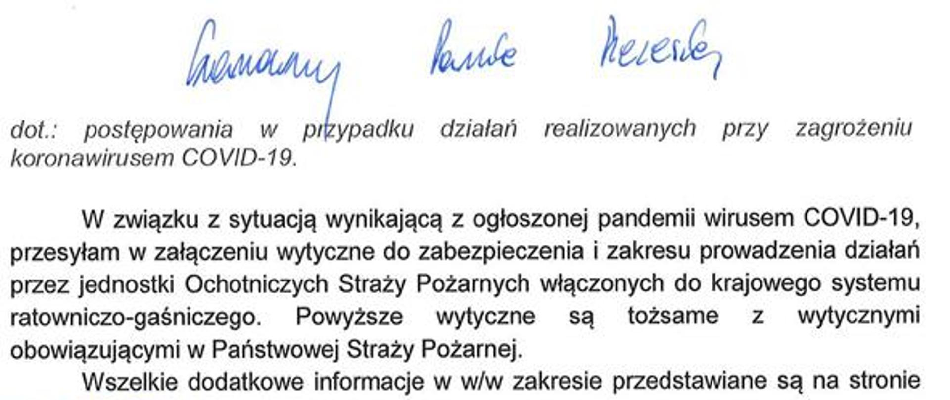 List przewodni