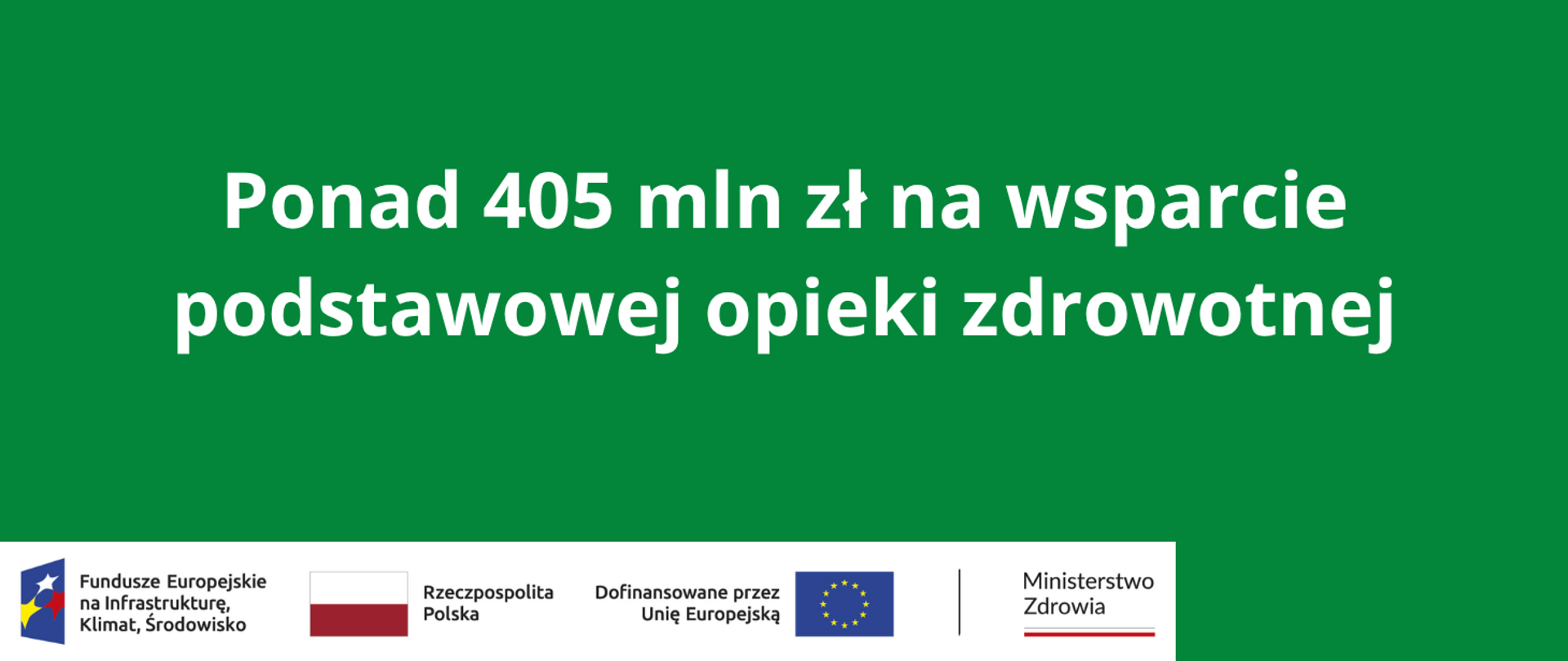 Ponad 405 mln zł na wsparcie podstawowej opieki zdrowotnej