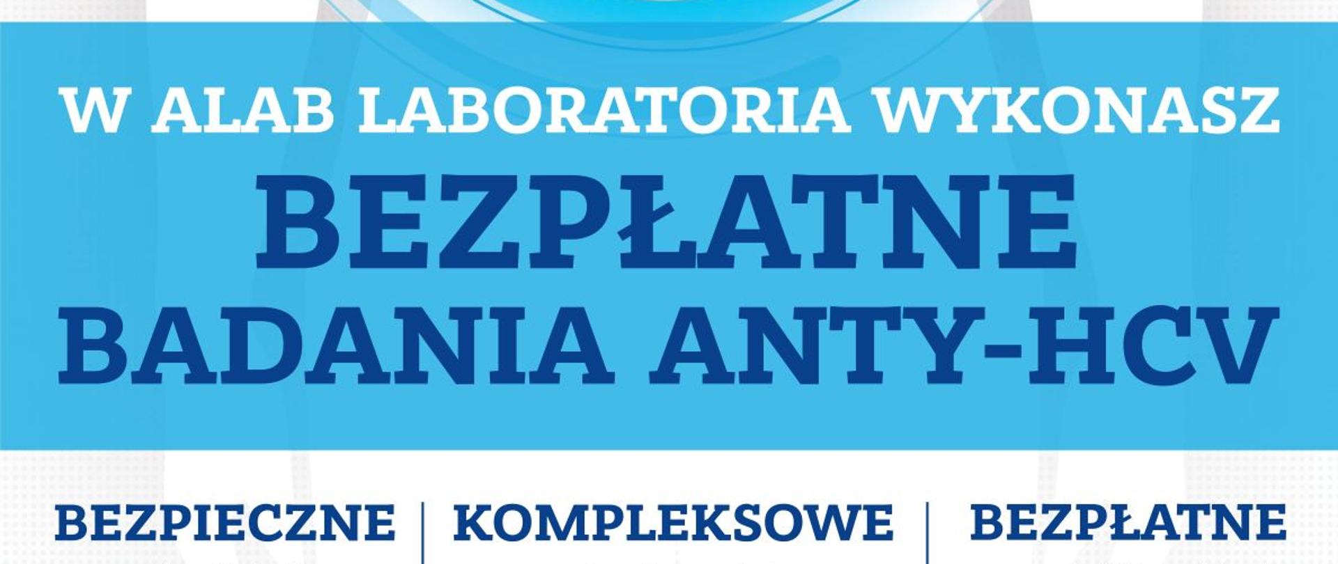 Plakat HCV- bezpłatne badania dla mieszkańców Warmii i Mazur