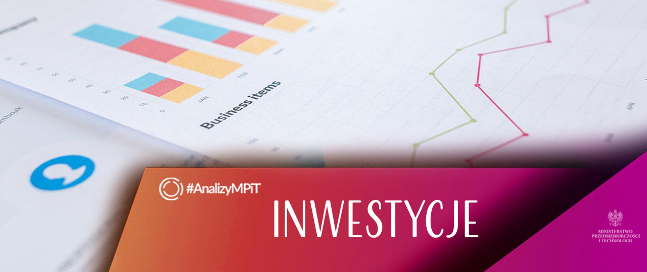 Grafika z napisem inwestycje