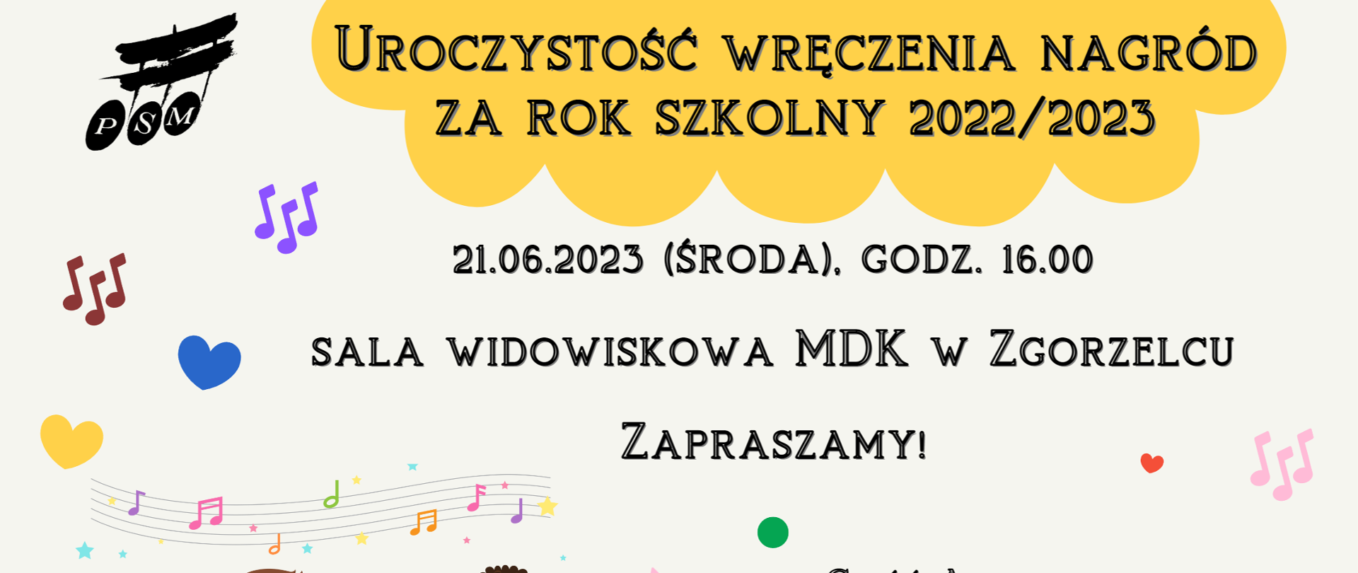 Plakat Uroczystość wręczenia nagród