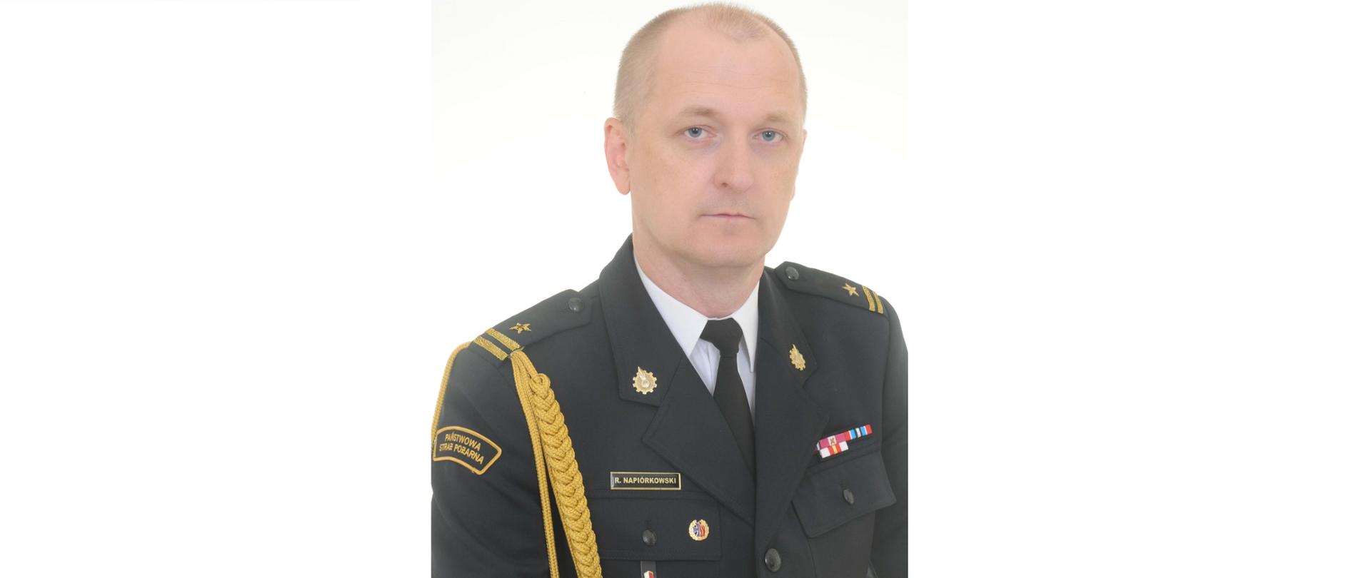 Komendant Powiatowy PSP w Ostródzie mł. bryg. Rafał Napiórkowski