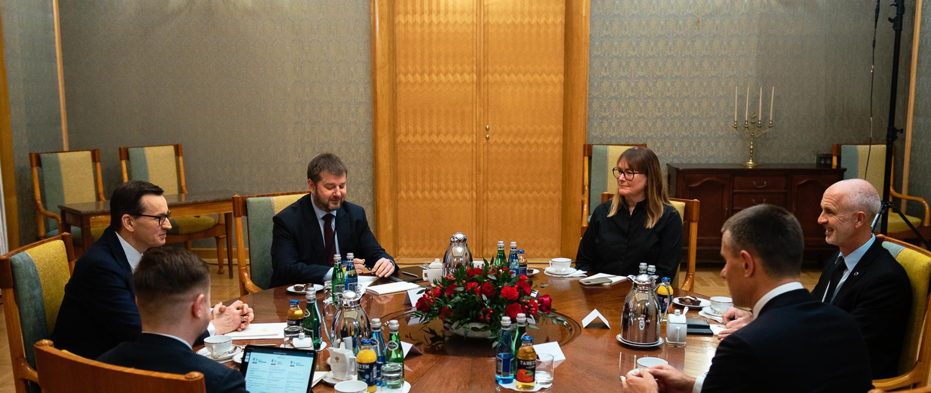 Prime Minister Mateusz Morawiecki during the meeting.