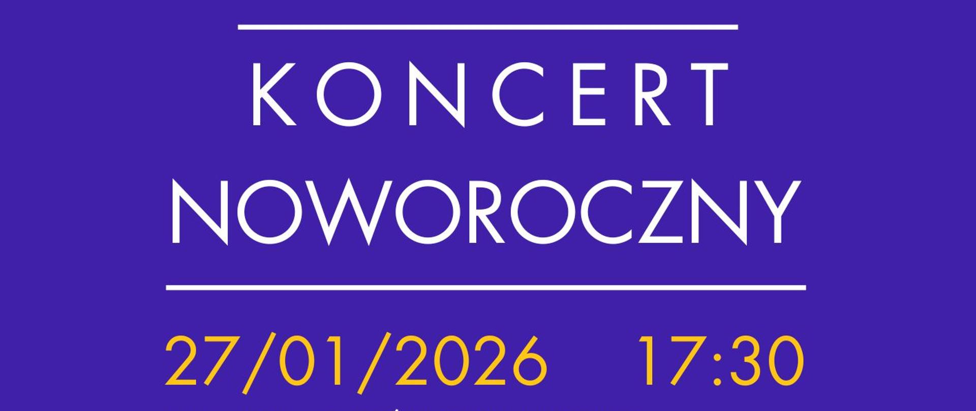 Plakat koncert noworoczny