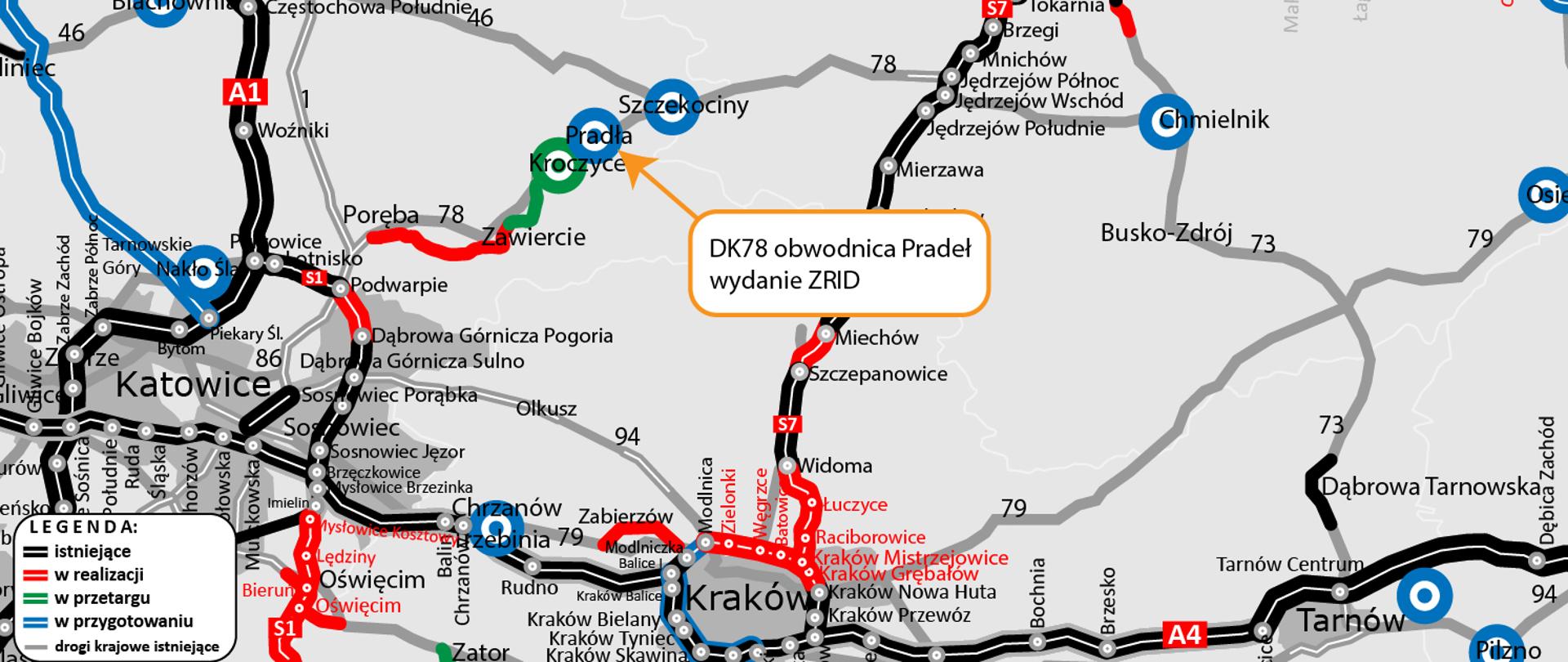 Wydanie ZRID dla obwodnicy Pradeł w ciągu DK78