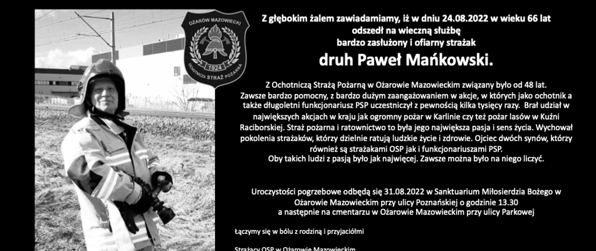 Informacja o pogrzebie